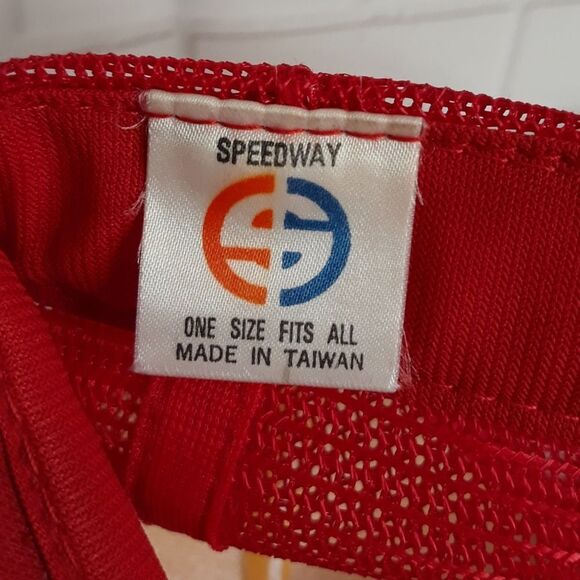 Vintage 80's Northrop US Air Force USA Red White Blue Speedway Snapback Hat Cap - Picture 11 of 12